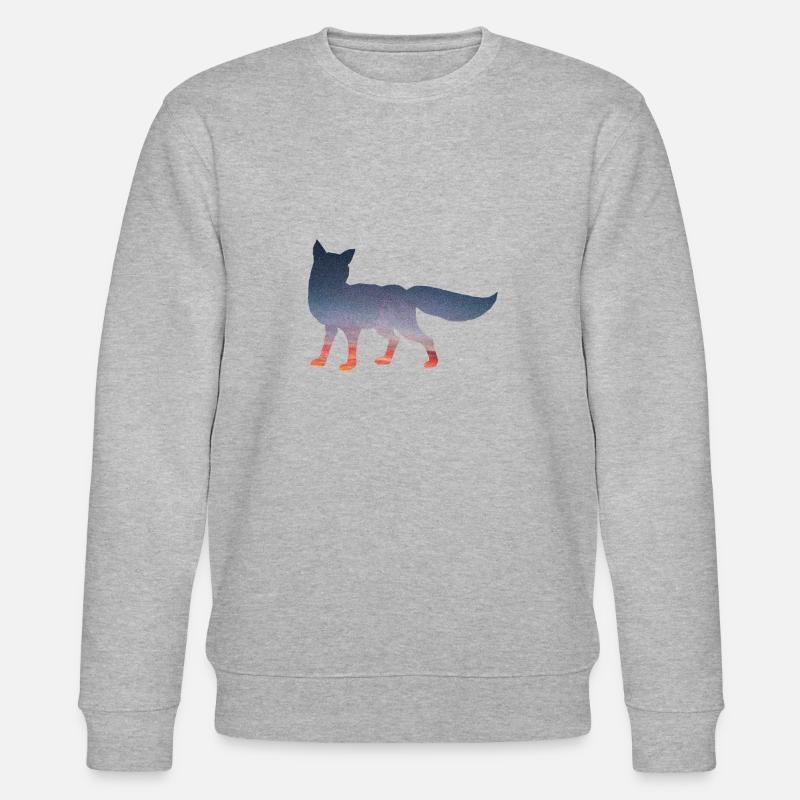 Space Fox - Stanley/Stella Unisex Bio-Sweatshirt CHANGER  - Grau meliert