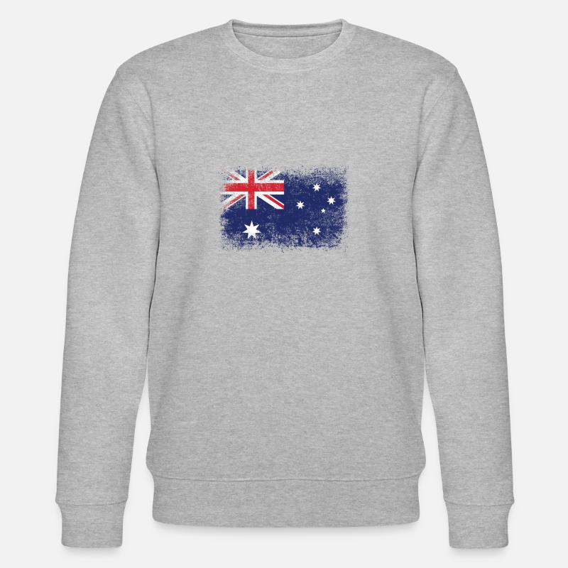 Australia flag flag crest - Stanley/Stella CHANGER Unisex Organic Sweatshirt - heather grey