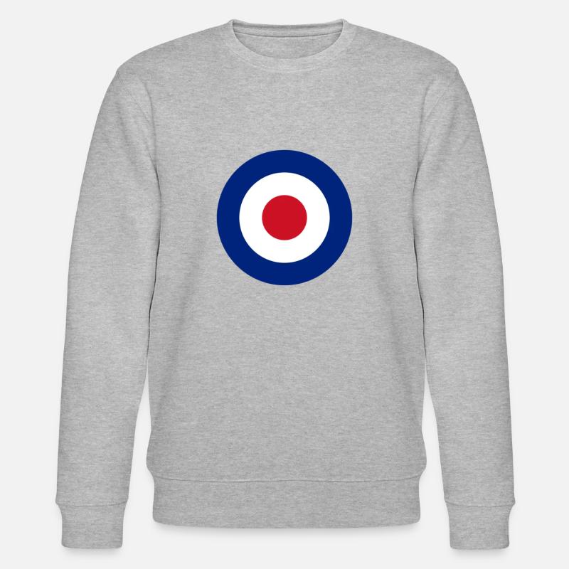 Target, roundel - Stanley/Stella Unisex Bio-Sweatshirt CHANGER  - Grau meliert