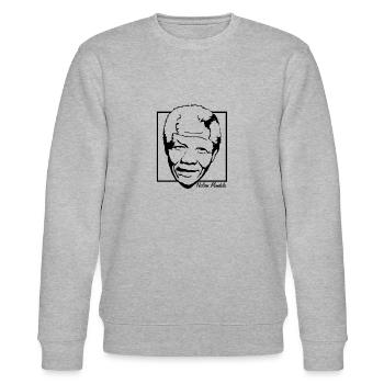 Nelson Mandela - Sweat bio CHANGER Stanley/Stella Unisexe - gris chiné - Devant - Nik (191cm) & Marisol (170cm)