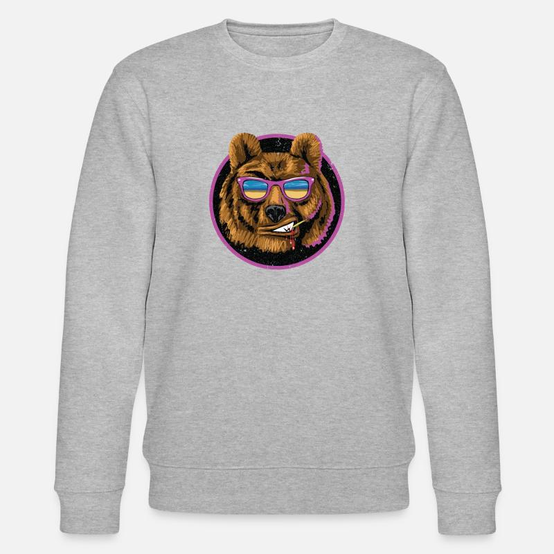Bär, cool - Stanley/Stella Unisex Bio-Sweatshirt CHANGER  - Grau meliert