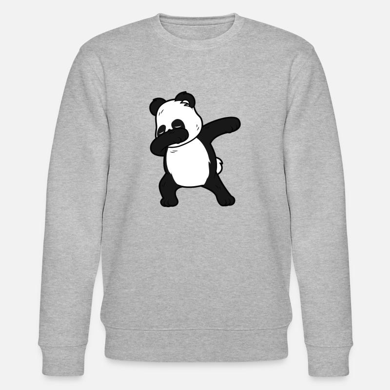 Panda Dabbing Danse Animal - Sweat bio CHANGER Stanley/Stella Unisexe - gris chiné