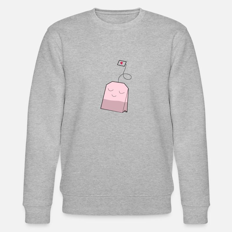 Teebeutel für Teetrinker zuckersüßer Teebeutel - Stanley/Stella Unisex Bio-Sweatshirt CHANGER  - Grau meliert