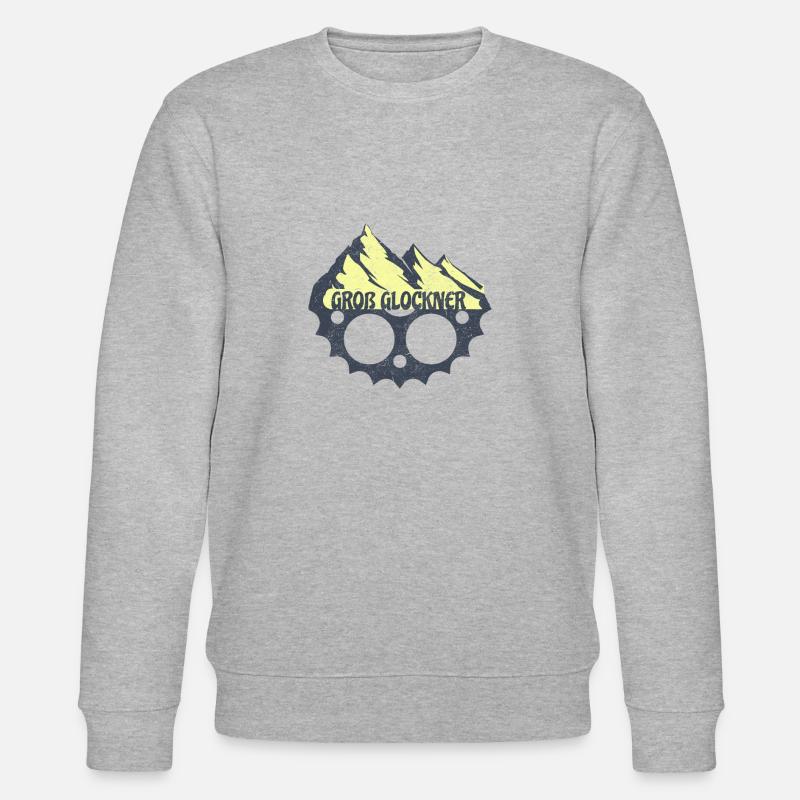 Radfahren am Großglockner - Stanley/Stella Unisex Bio-Sweatshirt CHANGER  - Grau meliert