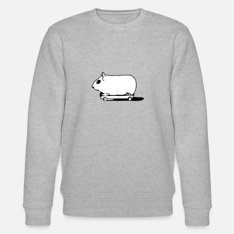 Guinea Pig Skateboarder - Stanley/Stella Unisex Bio-Sweatshirt CHANGER  - Grau meliert
