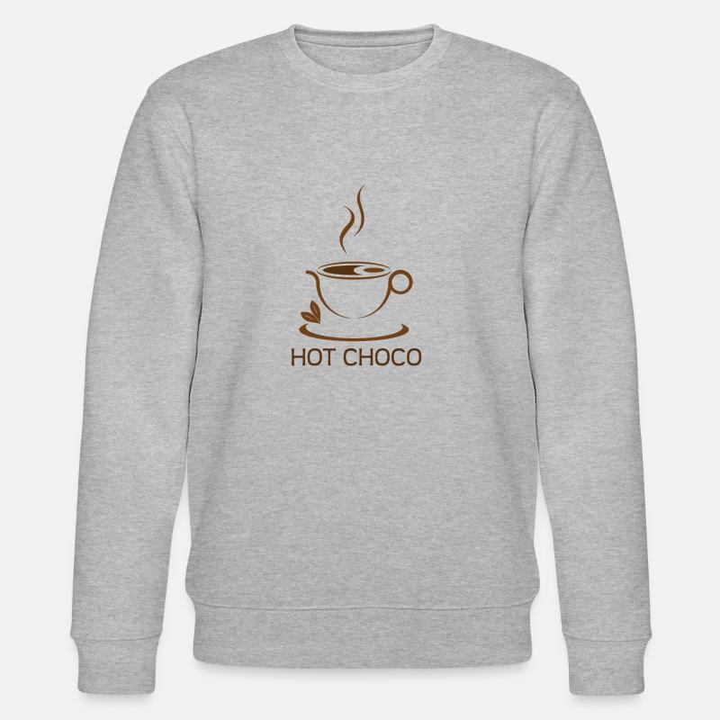 chocolat, chocolat chaud - chocolat chaud - Sweat bio CHANGER Stanley/Stella Unisexe - gris chiné