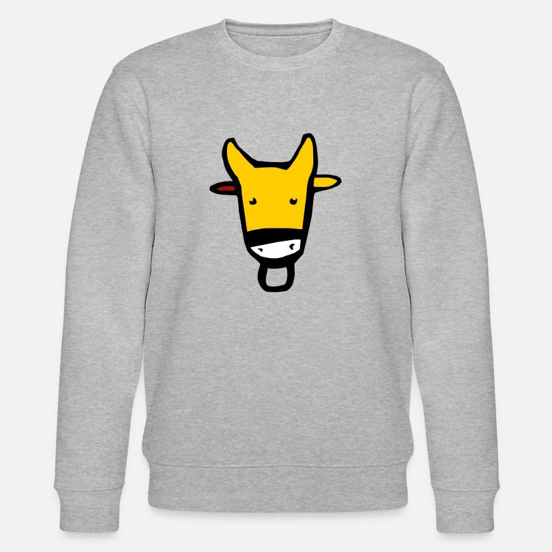 Stier in Gelb - Stanley/Stella Unisex Bio-Sweatshirt CHANGER  - Grau meliert