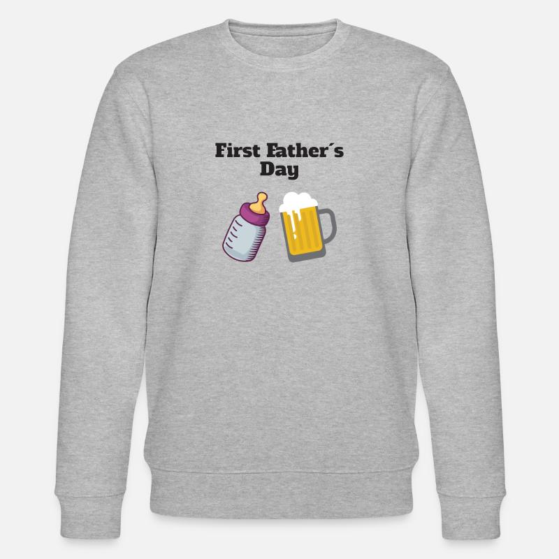 first fathers day - Stanley/Stella Unisex Bio-Sweatshirt CHANGER  - Grau meliert
