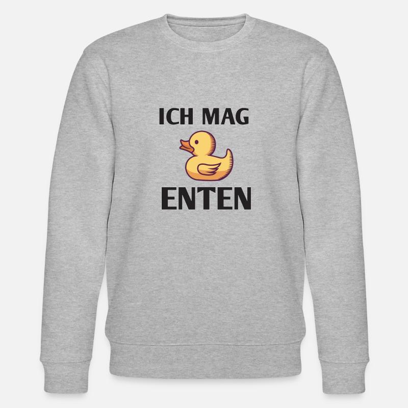 GUMMIENTE ICh mag enten - Stanley/Stella Unisex Bio-Sweatshirt CHANGER  - Grau meliert