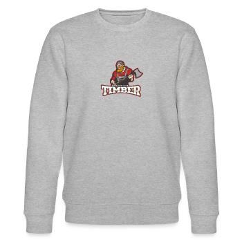 lumberjack Holzfäller Timber Baum fällt fällen Axt - Stanley/Stella Unisex Bio-Sweatshirt CHANGER  - Grau meliert - Vorne - Nik (191cm) & Marisol (170cm)