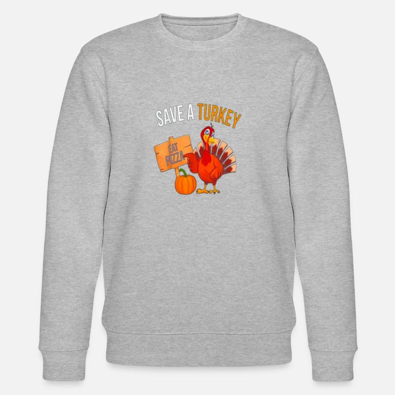 Dinde de Thanksgiving - Sweat bio CHANGER Stanley/Stella Unisexe - gris chiné