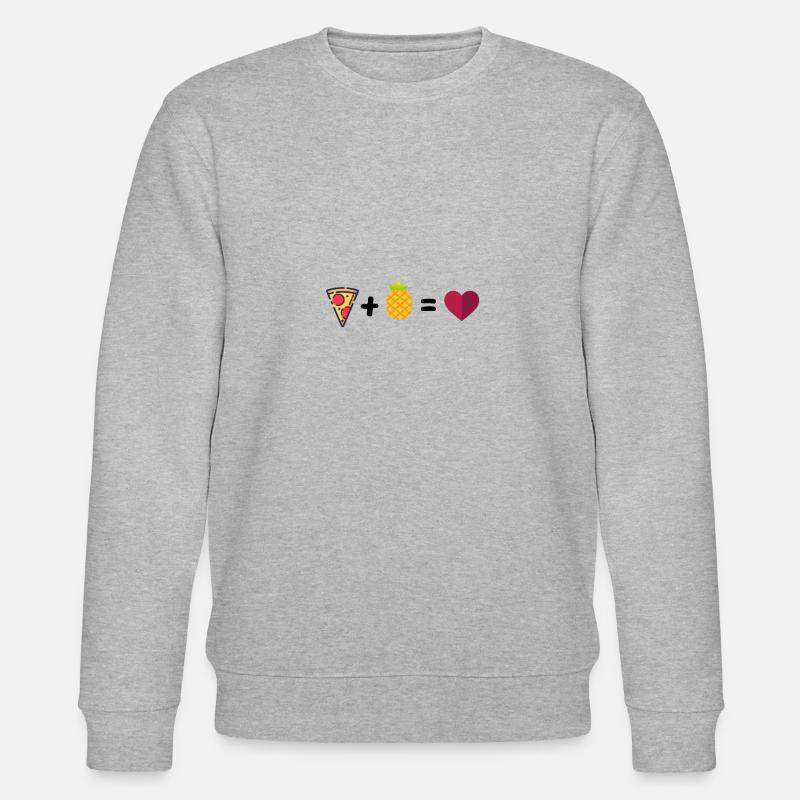 Pizza mit Ananas - Stanley/Stella Unisex Bio-Sweatshirt CHANGER  - Grau meliert