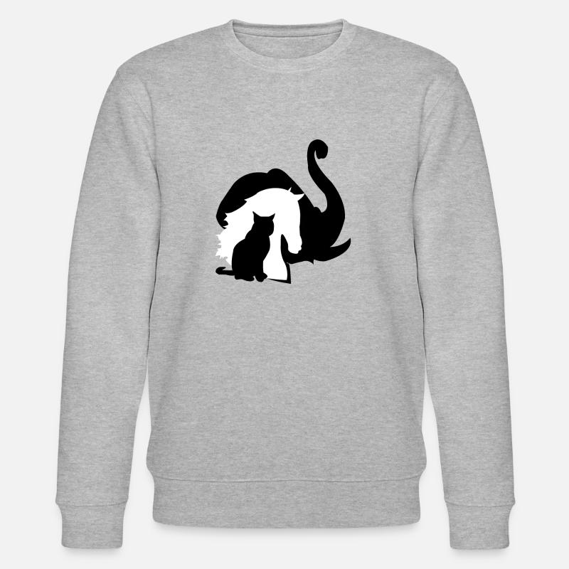 Éléphant cheval chat animaux conception - Sweat bio CHANGER Stanley/Stella Unisexe - gris chiné
