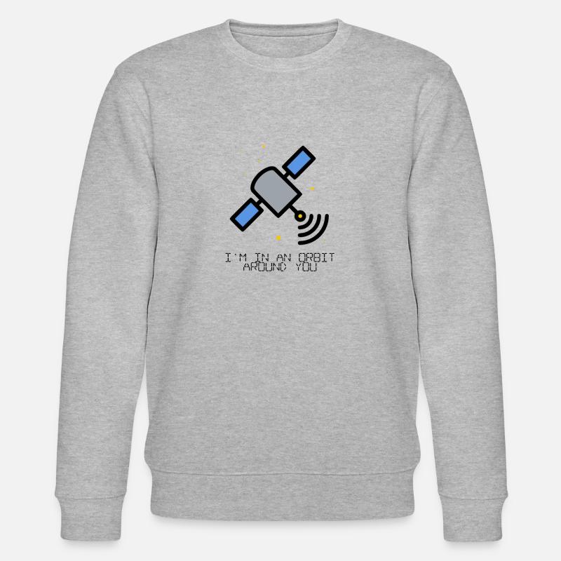 Satellit Orbit Around You - Stanley/Stella Unisex Bio-Sweatshirt CHANGER  - Grau meliert