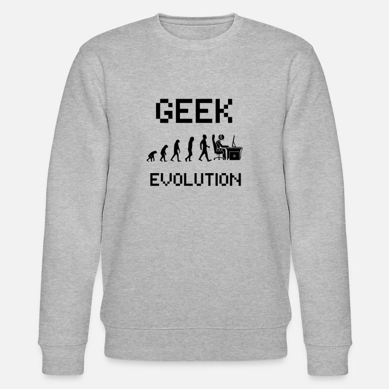 Geek evolution - Gamer evolution - Sweat bio CHANGER Stanley/Stella Unisexe - gris chiné