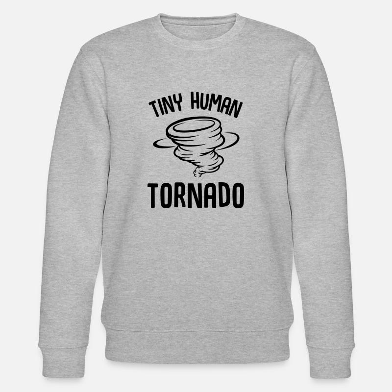 Tiny Human Tornado - Stanley/Stella Unisex Bio-Sweatshirt CHANGER  - Grau meliert