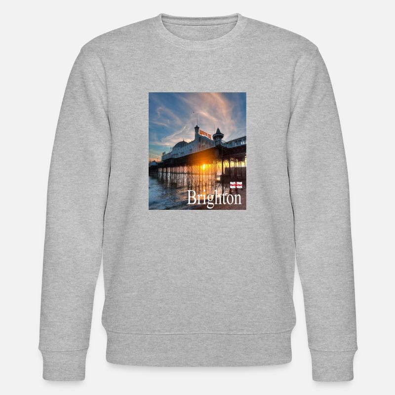 Brighton, England - Stanley/Stella Unisex Bio-Sweatshirt CHANGER  - Grau meliert