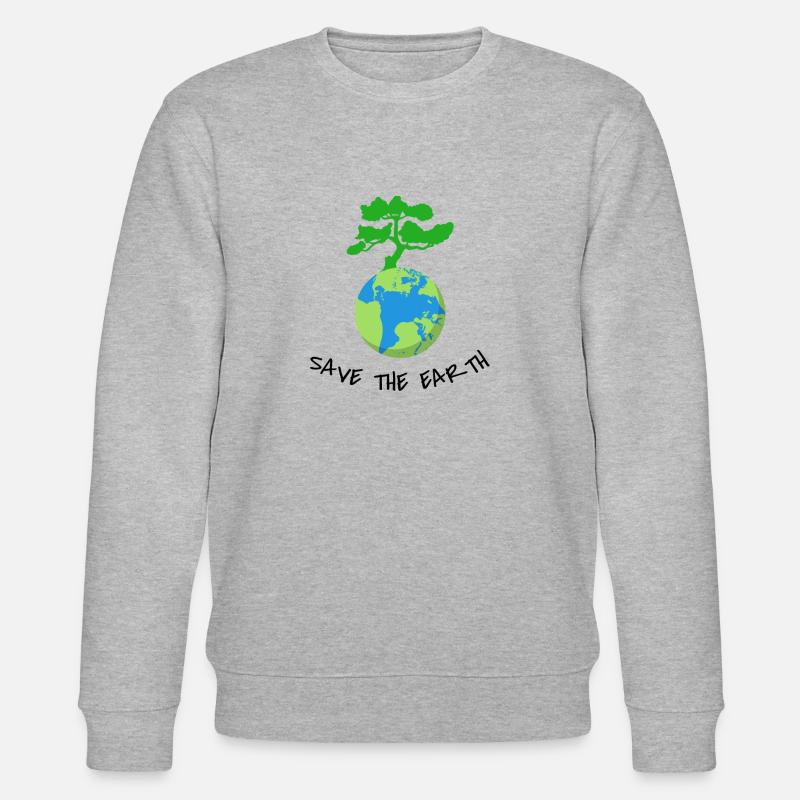 Save The Earth - Stanley/Stella Unisex Bio-Sweatshirt CHANGER  - Grau meliert