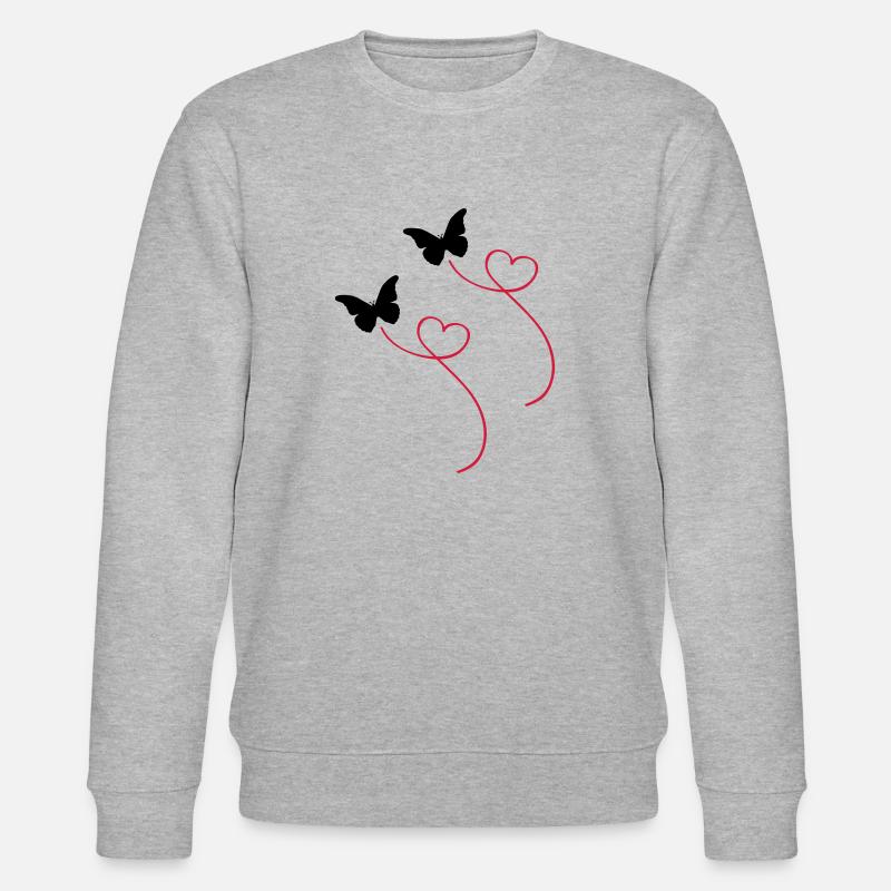 schmetterlinge - Stanley/Stella Unisex Bio-Sweatshirt CHANGER - Grau meliert