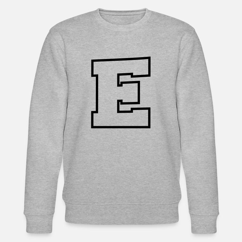 lettre E - Sweat bio CHANGER Stanley/Stella Unisexe - gris chiné