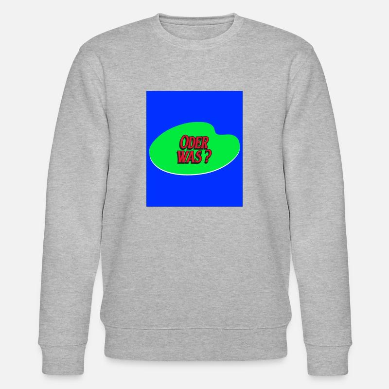 lustige Frage oder was? - Stanley/Stella Unisex Bio-Sweatshirt CHANGER  - Grau meliert