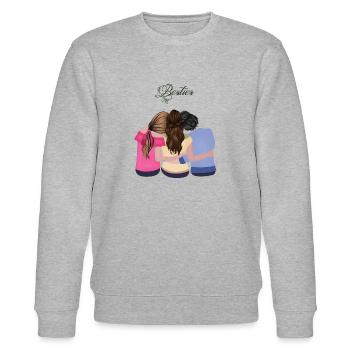 Besties Outfit - Stanley/Stella Unisex Bio-Sweatshirt CHANGER  - Grau meliert - Vorne - Nik (191cm) & Marisol (170cm)