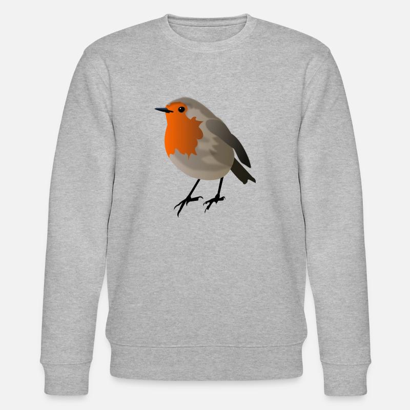 Rotkehlchen - Stanley/Stella Unisex Bio-Sweatshirt CHANGER  - Grau meliert