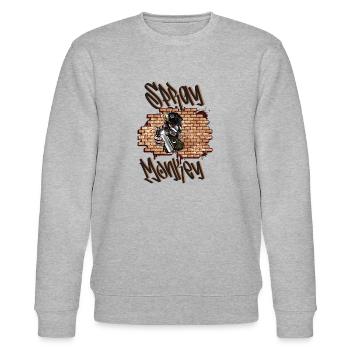 Spray Monkey Graffiti - Stanley/Stella Unisex Bio-Sweatshirt CHANGER  - Grau meliert - Vorne - Nik (191cm) & Marisol (170cm)