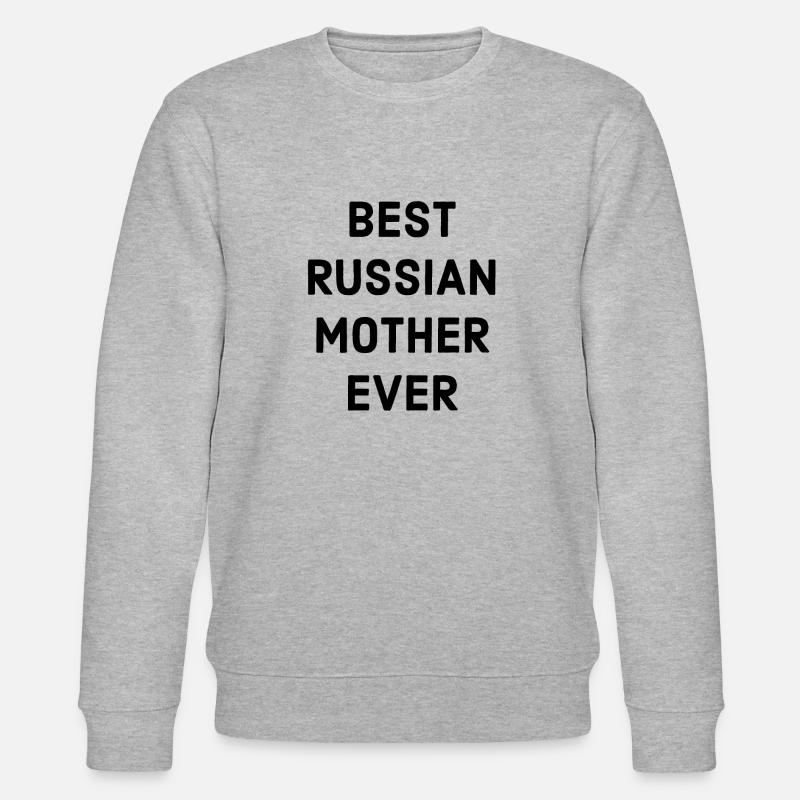 Russische Mutter Spruch - Stanley/Stella Unisex Bio-Sweatshirt CHANGER  - Grau meliert