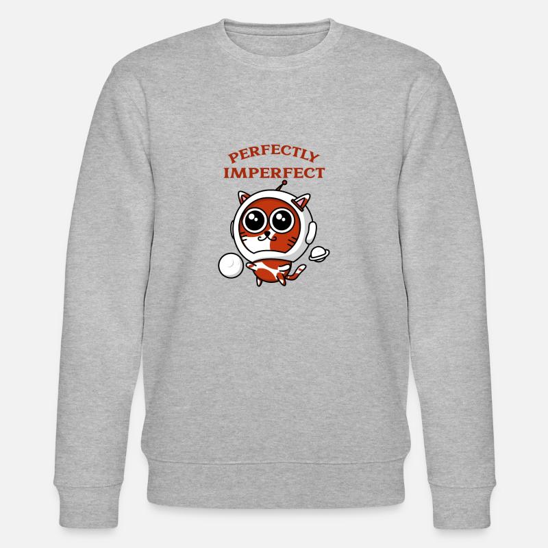 Astronaut Katze - Stanley/Stella Unisex Bio-Sweatshirt CHANGER  - Grau meliert