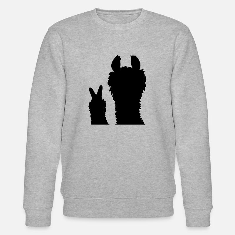 Silhouette aucun drame lama - Sweat bio CHANGER Stanley/Stella Unisexe - gris chiné