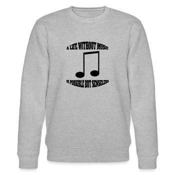 Musik Music Musiklehrer Spruch Musizieren Musiker - Stanley/Stella Unisex Bio-Sweatshirt CHANGER  - Grau meliert - Vorne - Nik (191cm) & Marisol (170cm)