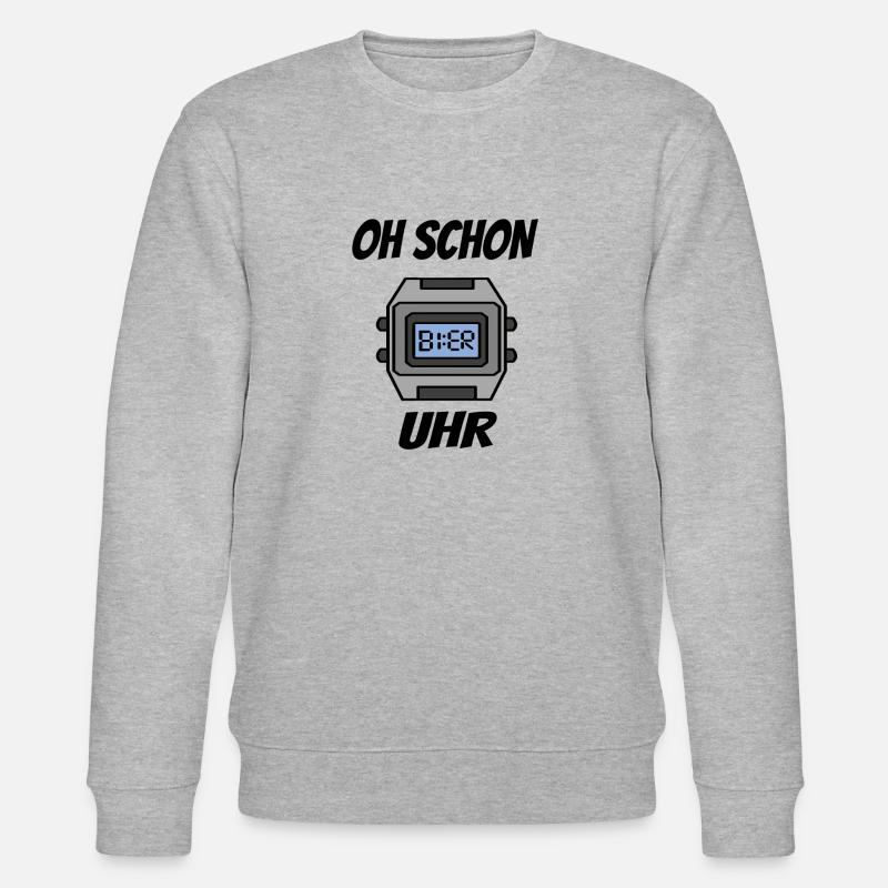 OH SCHON BIER UHR - Stanley/Stella Unisex Bio-Sweatshirt CHANGER  - Grau meliert