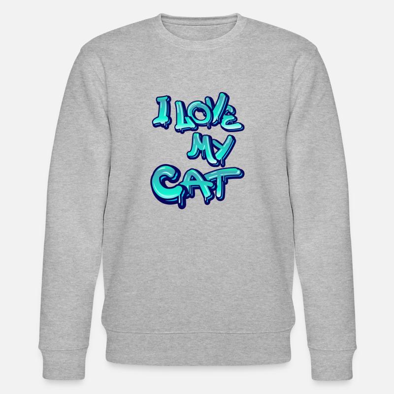 J’aime mon chat - Sweat bio CHANGER Stanley/Stella Unisexe - gris chiné