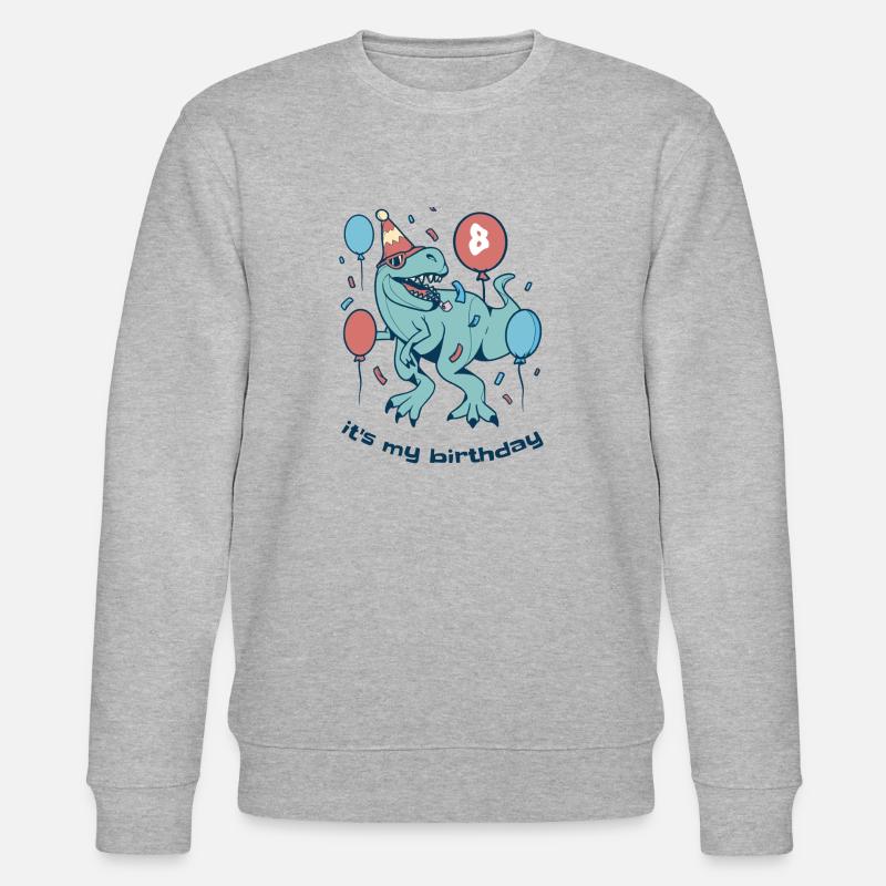 C’est mon anniversaire Dino - Sweat bio CHANGER Stanley/Stella Unisexe - gris chiné