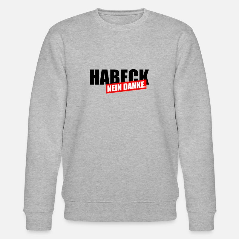 Habeck Nein Danke - Stanley/Stella Unisex Bio-Sweatshirt CHANGER  - Grau meliert