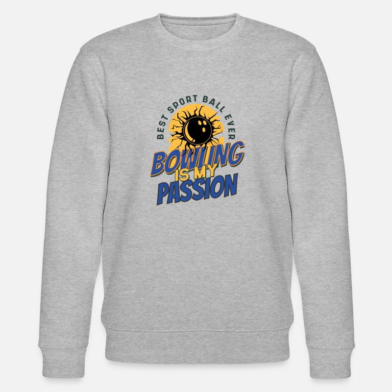 Bowling is my passion - Sweat bio CHANGER Stanley/Stella Unisexe - gris chiné