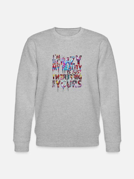 visdom quotes buddha text life visdomsord - Ekologisk sweatshirt CHANGER unisex från Stanley/Stella - gråmelerad