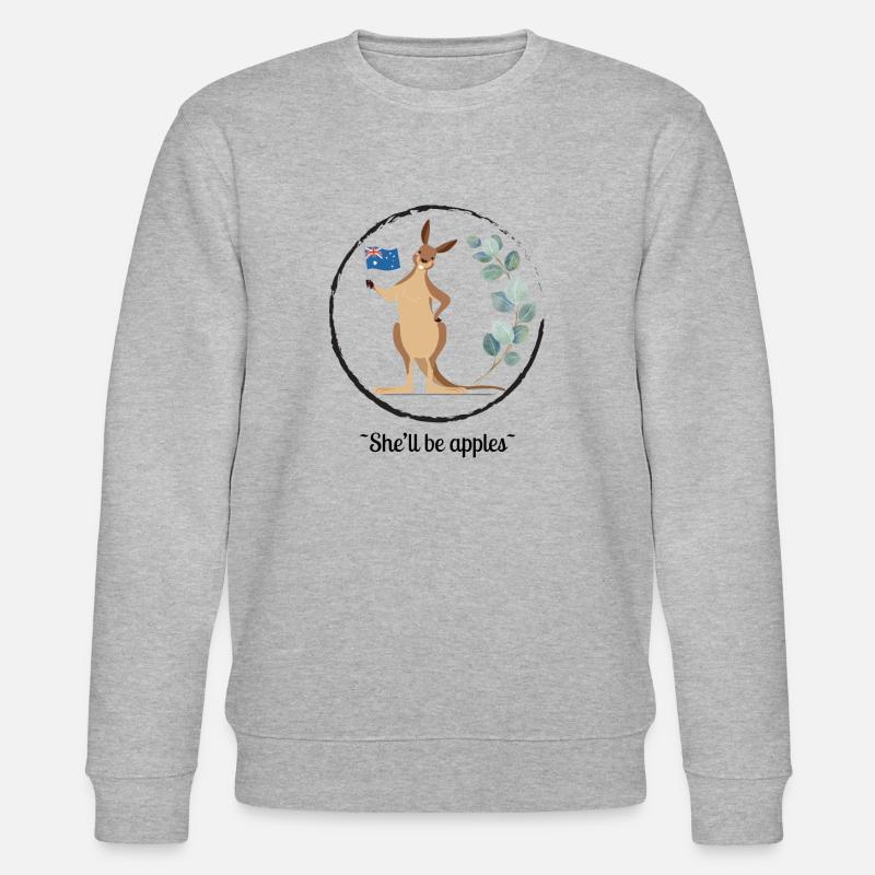 Australien Känguru - Stanley/Stella Unisex Bio-Sweatshirt CHANGER  - Grau meliert