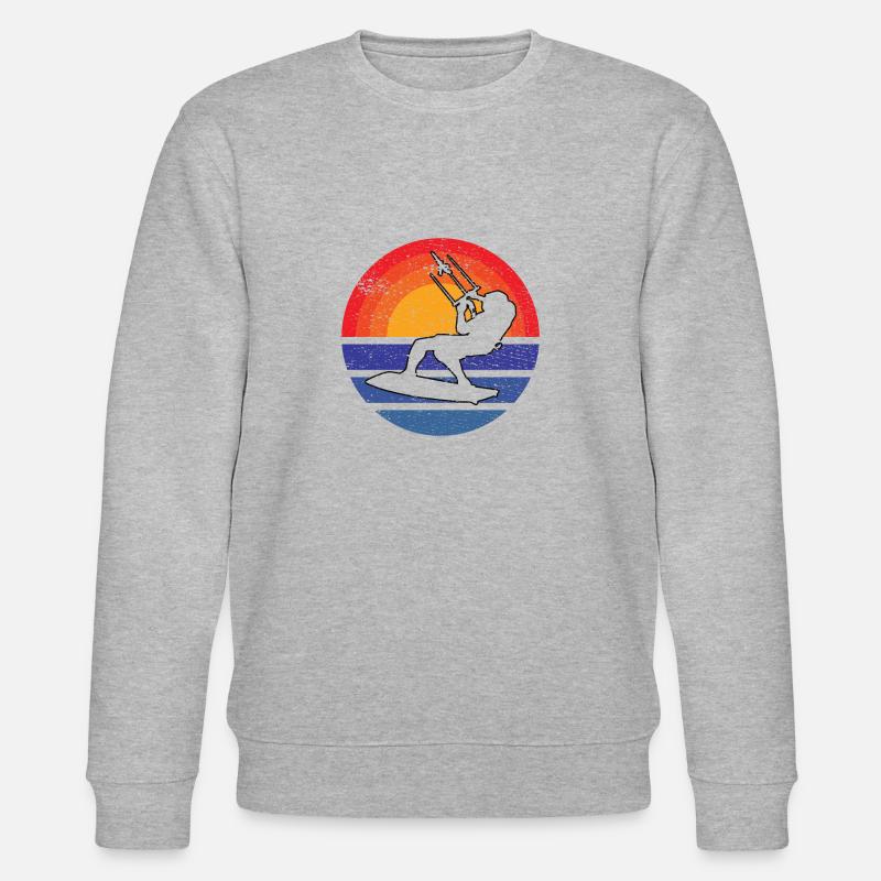 Kitesurfing Windsurfer Surfing Windsurfing Gift - Stanley/Stella CHANGER Unisex Organic Sweatshirt - heather grey