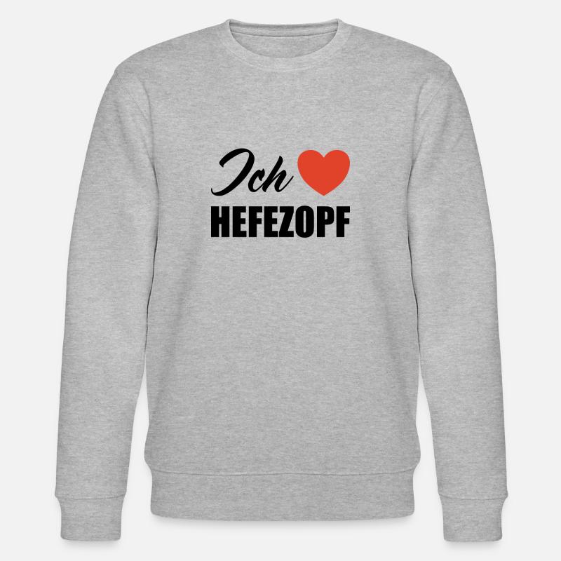 Ich liebe Hefezopf - Stanley/Stella Unisex Bio-Sweatshirt CHANGER  - Grau meliert