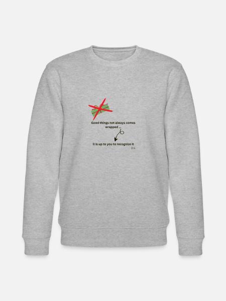 Good things not always comes wrapped - Stanley/Stella Unisex Bio-Sweatshirt CHANGER  - Grau meliert
