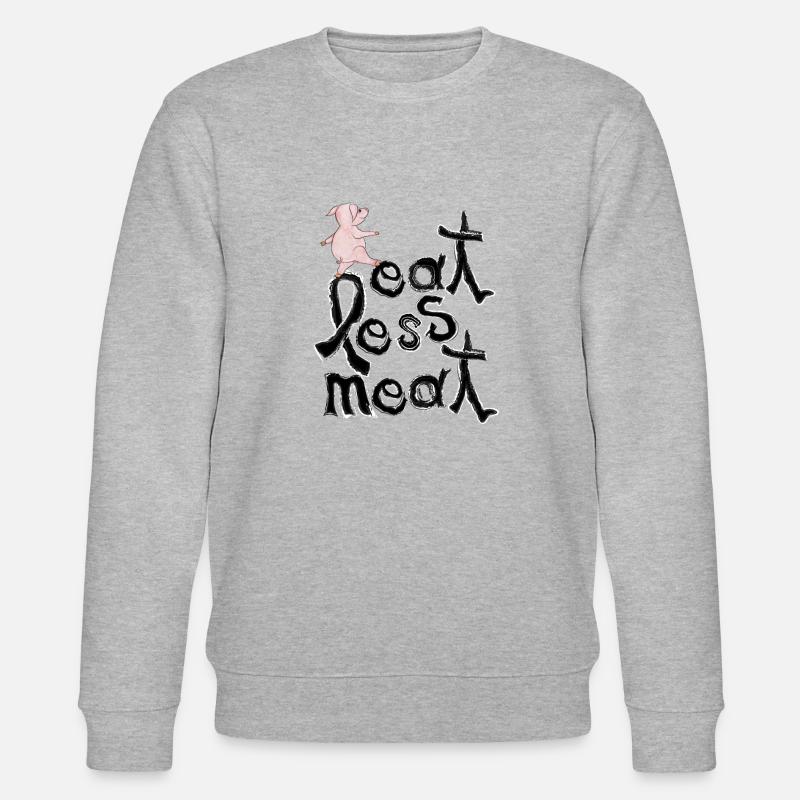 Zuviel Fleisch ist ungesund - Stanley/Stella Unisex Bio-Sweatshirt CHANGER  - Grau meliert
