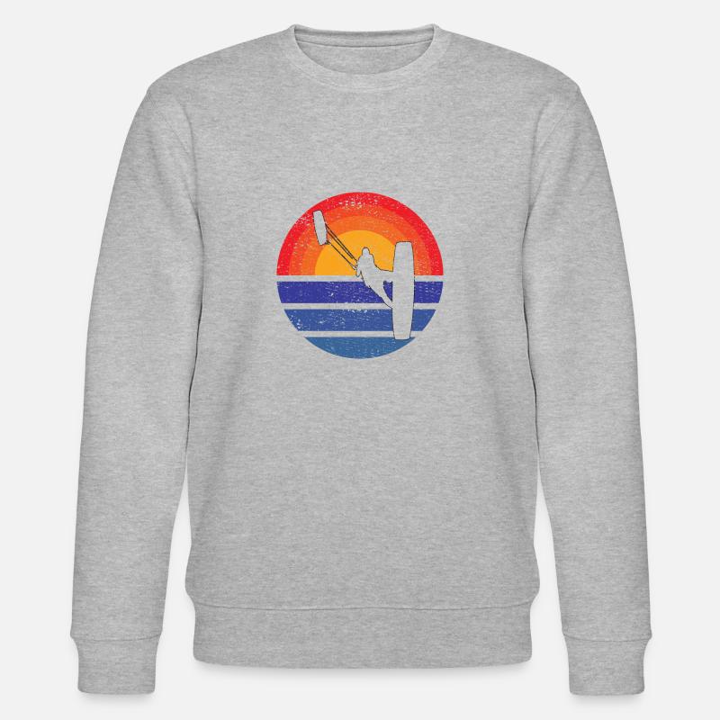 Kitesurfer Surfen Windsurfer Geschenk Windsurfing - Stanley/Stella Unisex Bio-Sweatshirt CHANGER  - Grau meliert