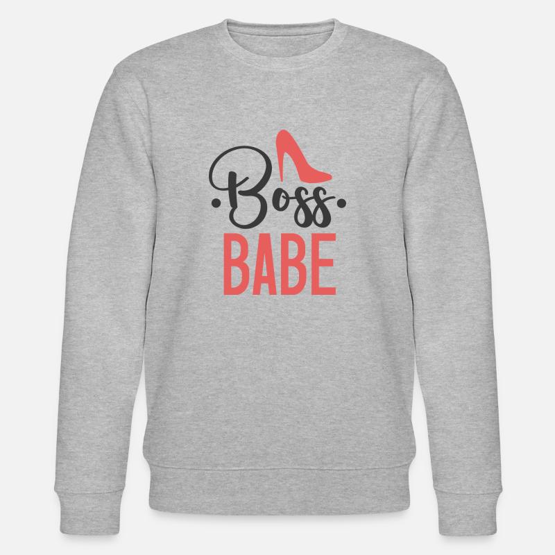 Boss Babe - Stanley/Stella Unisex Bio-Sweatshirt CHANGER  - Grau meliert
