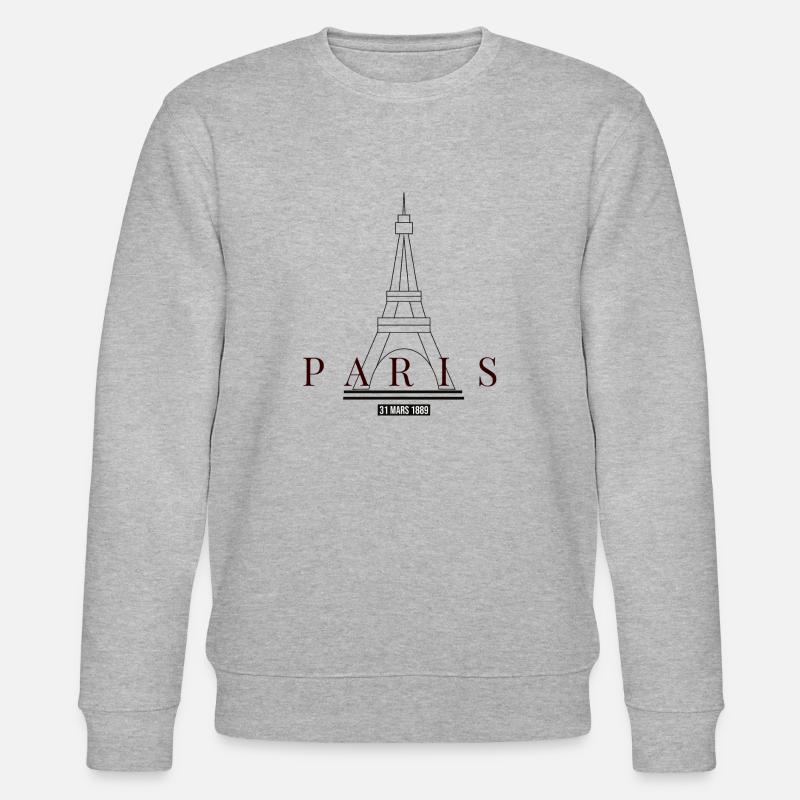 Eiffelturm-Design - Stanley/Stella Unisex Bio-Sweatshirt CHANGER  - Grau meliert