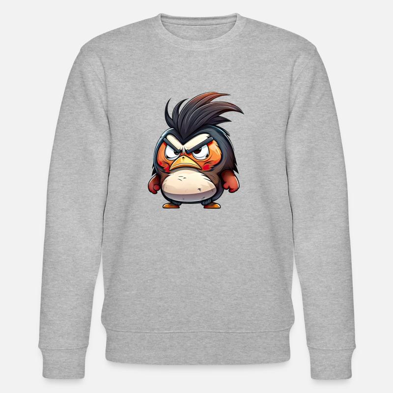 Ich bin nicht glücklich! - Stanley/Stella Unisex Bio-Sweatshirt CHANGER  - Grau meliert