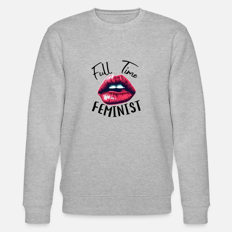 VOLLZEIT-FEMINISTIN - Stanley/Stella Unisex Bio-Sweatshirt CHANGER - Grau meliert