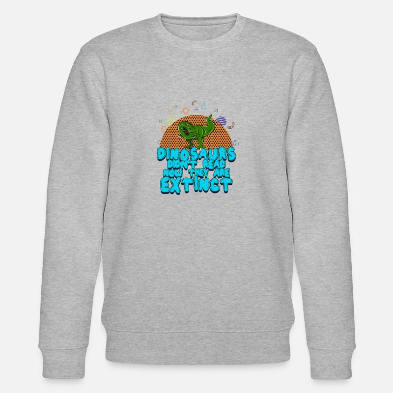 DINOSAUR 3 - Stanley/Stella Unisex Bio-Sweatshirt CHANGER  - Grau meliert