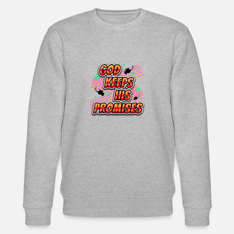 God Keeps His Promises - Stanley/Stella Unisex Bio-Sweatshirt CHANGER - Grau meliert